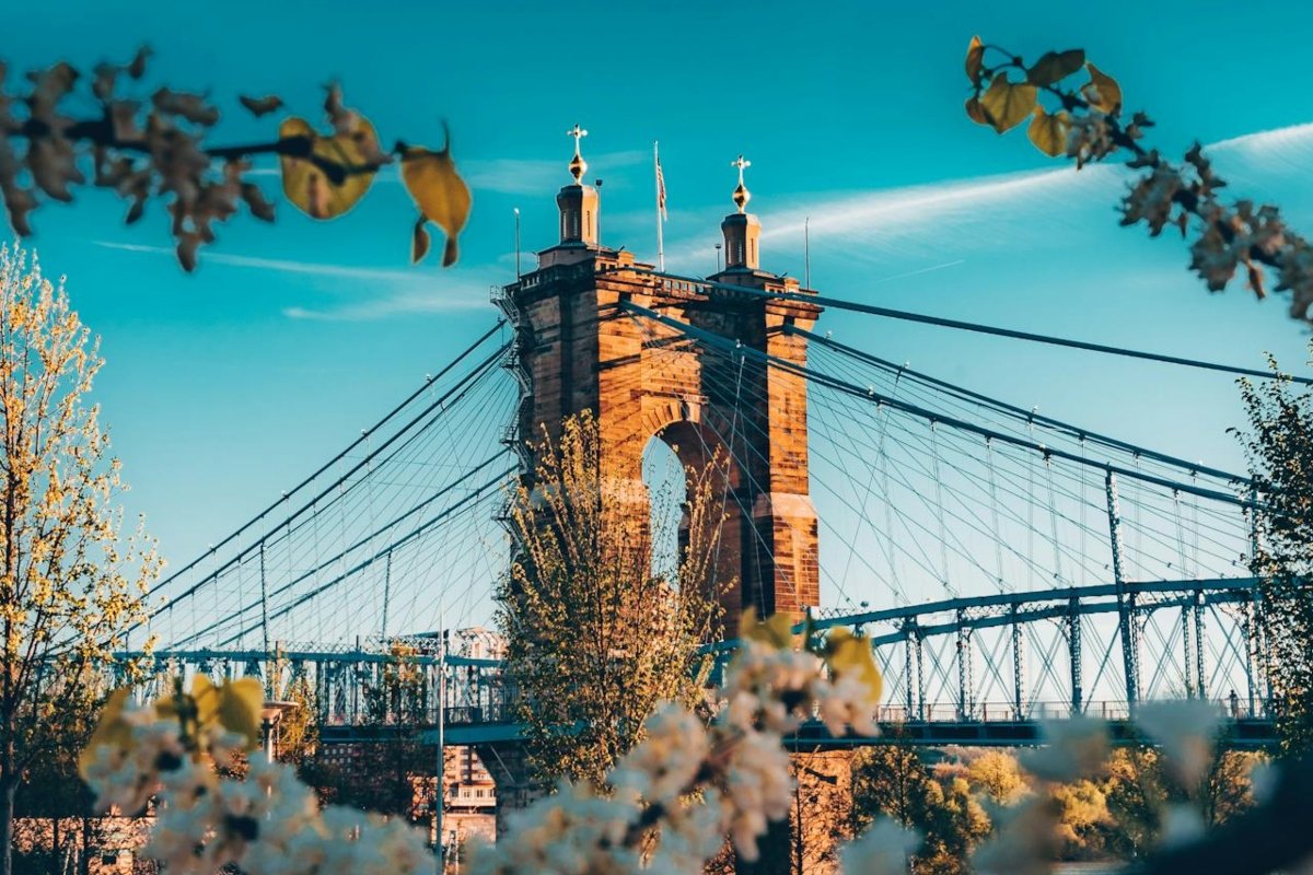 The bridge across the Ohio River, a famous landmark