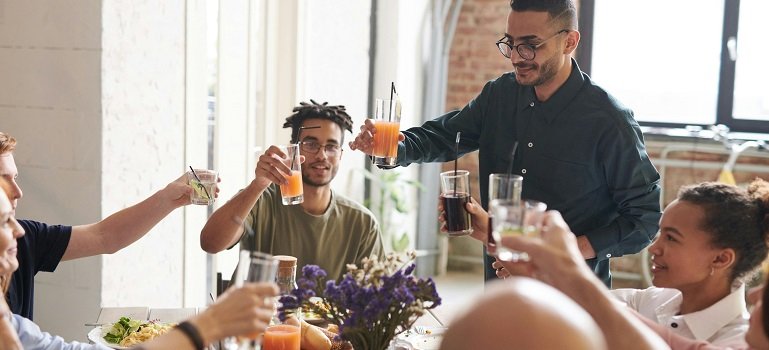 neighbors celebrating Thanksgiving weekend in Cincinnati