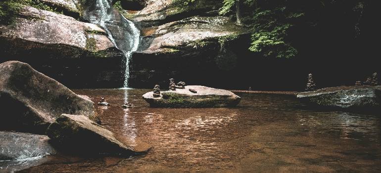 The best places in Ohio for outdoor enthusiasts 10 Waterfall pool at scenic Ohio hiking spot