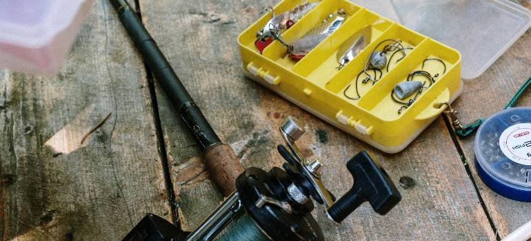 The best places in Ohio for outdoor enthusiasts 6 Fishing tackle on table in Ohio campsite