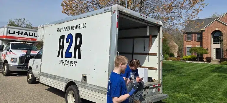 a moving van from a Milford moving company