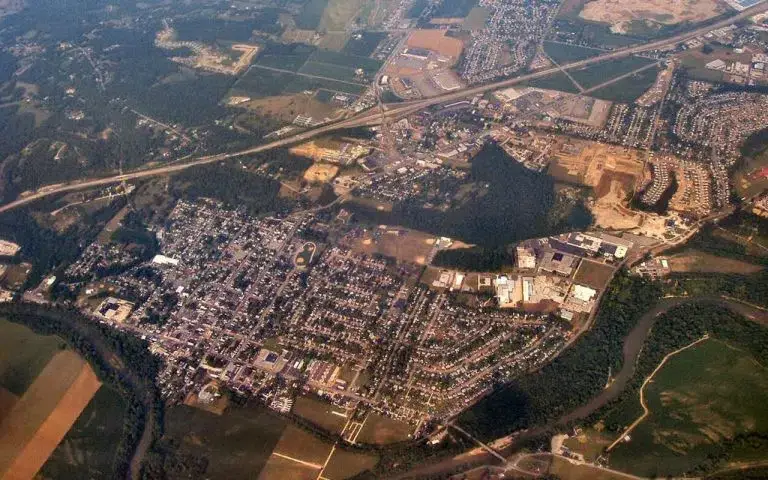Harrison, Ohio from a bird perspective