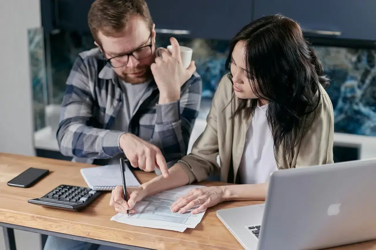 a couple planning a budget