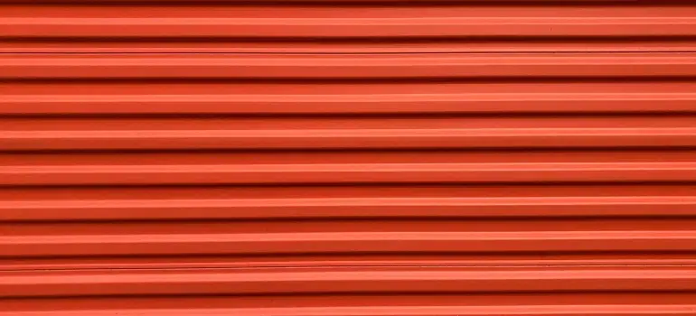 red storage door