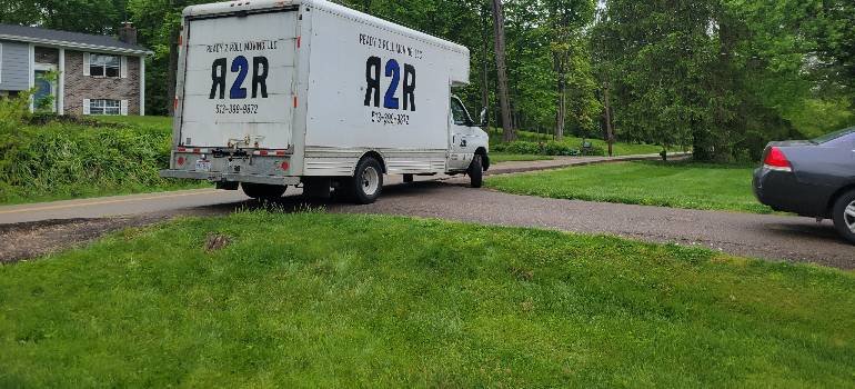Is Goshen OH a good place for hobby farms? 2 Moving truck parked outside a suburban Goshen home